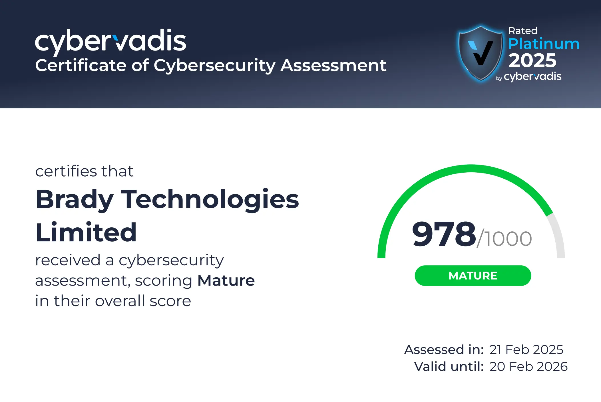 CyberVadis 2025
